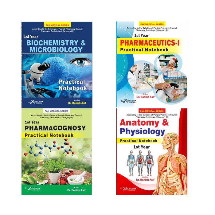 Pharmacy Technician 1st Year Practical Notebooks (Set of 4) 1 Pharmacy Technician 1st Year Practical Notebooks (Set of 4)